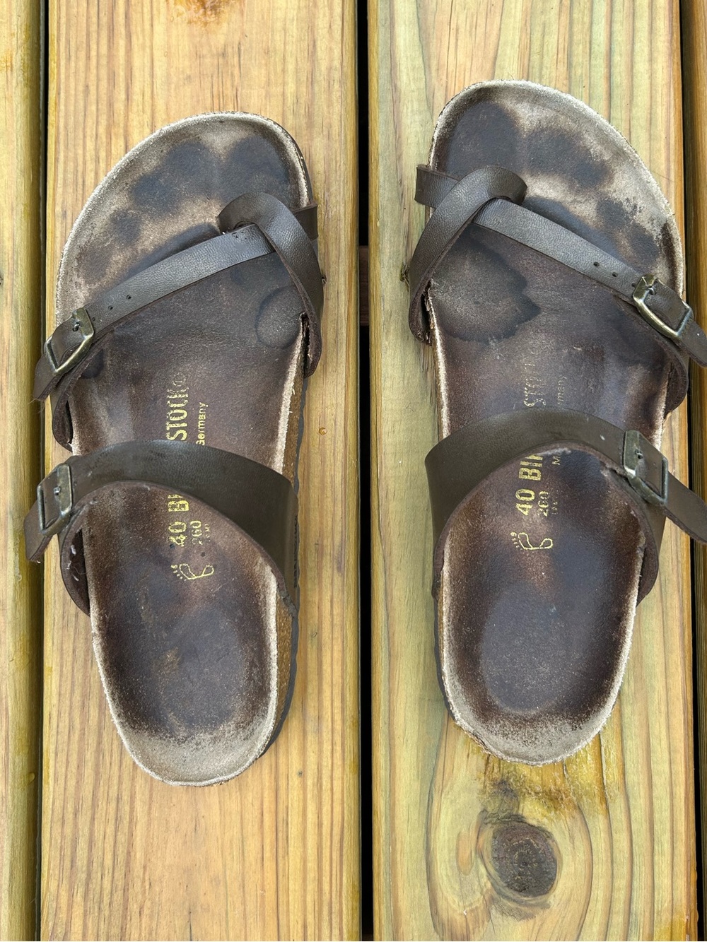 Birkenstock Brown Leather Sandals Size 40 or 9.5